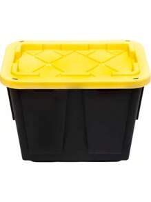 Pack 2 Cajas De Almacenaje Organizadora Con Tapa 45 L. mudanza - Amarillo Mostaza - Ver 4