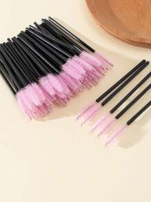 50pcs Disposable Eyelash Brushes, Eyelash Curler, Eyelash Makeup Brushes, Eyelash Extension Tools, Makeup Brushes/Beauty Brushes, Suitable For Eyelash Extension - Multicolor - View 12