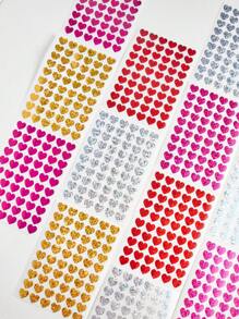 10 Sheets Laser Heart Stickers Pack Mini Color Love Self-Adhesive Marker Notes Decoration For Diary Album Valentine's Day Back To School