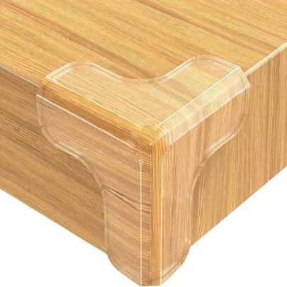 12 Stück Silikon Eckenschutz - Transparente Stoßschutz-Aufkleber, geeignet für Holz, Glas, Metall, Stein, Arbeitsplatten - Schutz für scharfe Möbel- und Tischkanten - T-förmige transparente Abdeckung