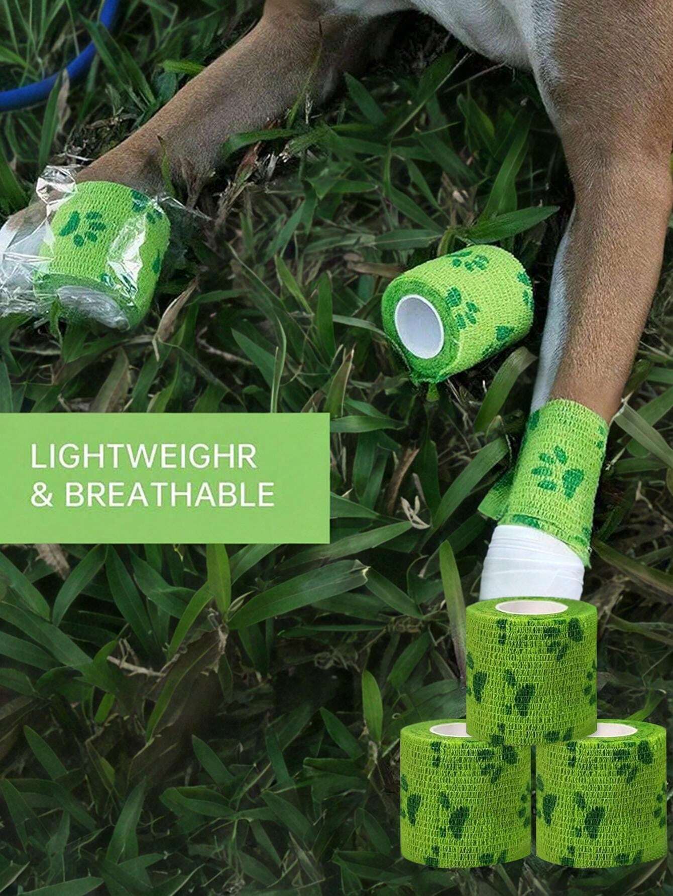 5 rollos de vendaje veterinario Vendaje de compresión seguro y fijo