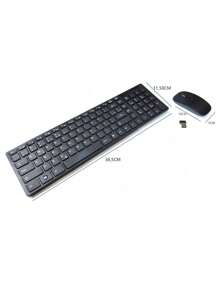 Wireless Keyboard And Mouse Kit Wireless 2.4ghz Optical Mouse - màu đen - Xem 2