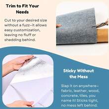 78.7 英寸 X15.8 英寸可修剪自粘地毯垫，适用于猫树架、猫墙家具台阶、猫地毯抓柱、猫抓板、沙发保护垫 - 棕色 - 查看 7