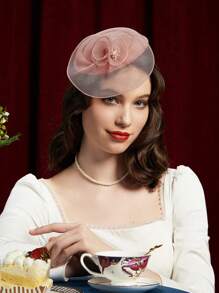 1pc Fascinators Hats For Women Pillbox Hat 20s 30s 50s Vintage Feather Headwear Bowler Flower Veil Wedding Tea Party Hat, School Stuff, Gifts, Hair Accessories, Classy, Rave Accessories, Festival Outfits, Gala Night - Multicolor - View 16