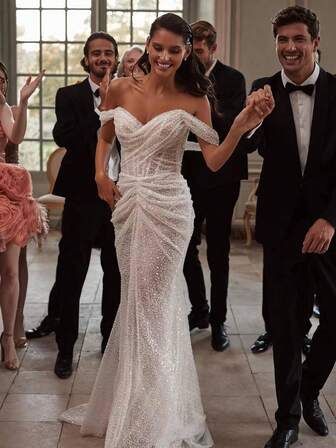 Women's Elegant Embellished Patchwork Bodycon Evening Dress, Suitable For Resort Wear, Spring/Summer,Party Dress,Gown,Formal,Wedding Guest