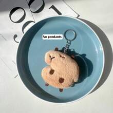 1pc Cute Capybara Plush Doll Pendant With Hanging Chain & Ears For Girls - Light Brown - View 6