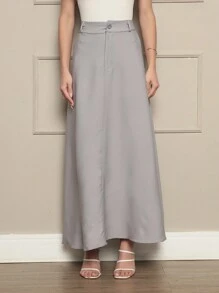 Women's Long Skirt Tailoring Evangelical Fashion - Grey - View 3