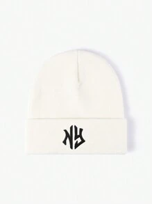 1 pieza Gorro elástico de punto unisex para otoño/invierno, gorro de moda estilo hip hop con bordado de NY, gorro tipo beanie Y2K - sombrero de punto - Ver 2