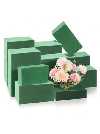 3/8/20 pezzi - Blocchi di fiori di schiuma per fiori freschi e artificiali. Blocchetti di fiore di foglia quadrata, la dimensione è di 5,5 pollici * 3 pollici x 1,8 pollici.