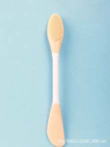 1 szt. Wielorazowy silikonowy pędzel do nakładania maseczek na twarz - miękkie włosie, odpowiednie do maseczek z błota, glinki i węgla drzewnego, balsamów do ciała i peelingów, do wszystkich typów skóry, szczotka do oczyszczania twarzy, dwugłowicowa szczotka do maseczek na twarz, oczyszczanie porów, złuszczanie skóry, narzędzie do makijażu - Wielokolorowe - Zobacz 2