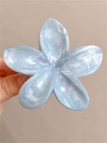 Set de 4 pinzas de flor de acrílico para el cabello de señora, de 8cm/3,15 pulgadas, esquema de color elegante, accesorios de moda europeos y estadounidenses para el cabello con flores, pinzas para el cabello, ganchos para el cabello, sujetadores para el cabello