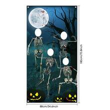 Biểu ngữ đạo cụ chụp ảnh ma màu huỳnh quang Halloween vui vẻ, dấu tay đỏ đẫm máu dấu chân ngôi mộ xương chéo khuôn mặt ma khung ảnh phông nền biểu ngữ cho vật dụng trang trí tiệc Halloween, biểu ngữ cửa ảnh máu Halloween kinh dị - Nhiều màu - Xem 9