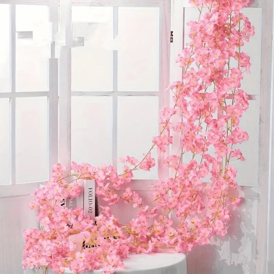 [HotSale] Charming Artificial Cherry Blossom Garland Perfect For