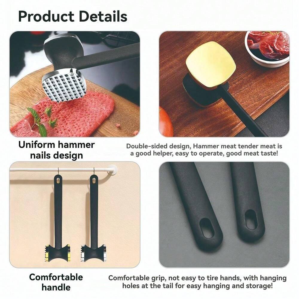 Double Sided MultiFunctional Meat Tenderizer Hammer, Unified Hammer
