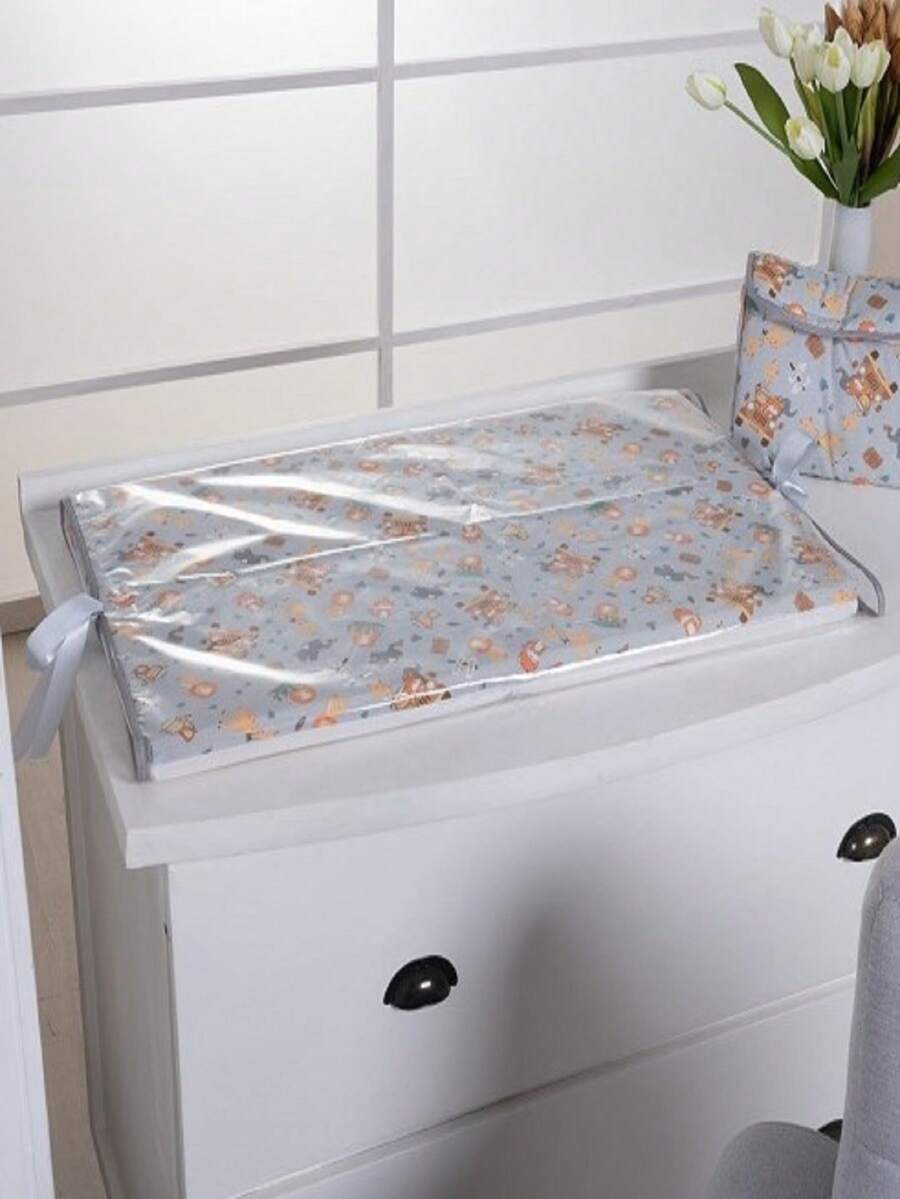 Printed Waterproof Baby Changing Mat - 灰色 - 查看 1