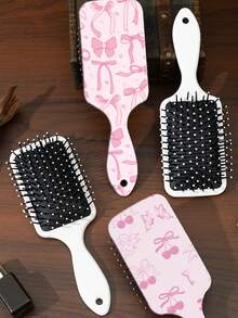 1 chiếc lược chải tóc massage đệm khí nhỏ gọn hình hoạt hình dễ thương, dùng tại nhà - Nhiều màu - Xem 4