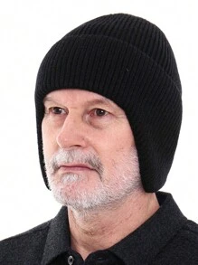 1pc Men's Thick Knitted Ear Protection Warm Cap, Suitable For Outdoor Use In Autumn And Winterwinter Hat - Knitted Hat - View 13
