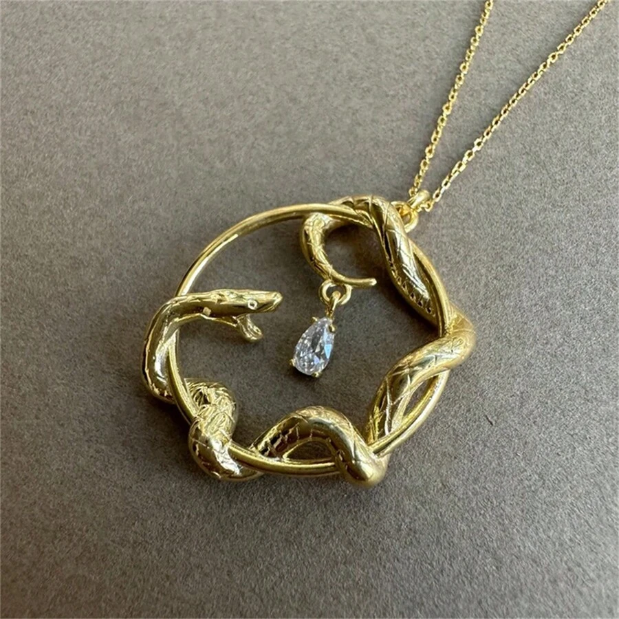 Dây chuyền quấn tròn rỗng phong cách Boho Vintage, trang sức cá nhân hóa cho phụ nữ, quà tặng tiệc - Vàng - Xem 1