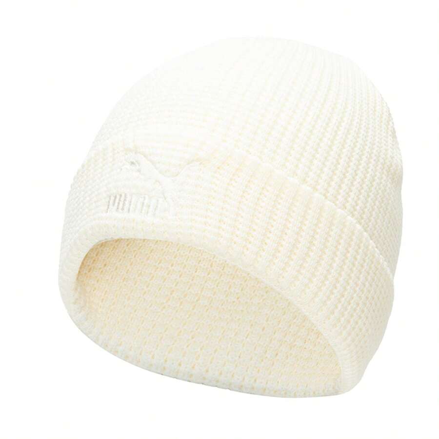 Puma Classics Mid Fit Beanie Men's And Women's Hats Knitted Beanie Beanie Outdoor Warm Couple Hat 025677-02 - White - View 1