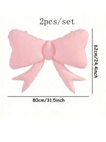 2 件套粉色蝴蝶结和奶油色蝴蝶结气球，蝴蝶主题生日派对装饰，淋浴派对用品，房间装饰