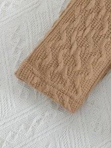 2 pezzi Set moda per giovani ragazze con maglione lavorato a maglia con collo a polo + pantaloni a zampa d''elefante, casual, autunno e primavera