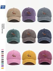 Christmas Embroidered Dachshund Dog Unisex Baseball Cap, Adjustable, Breathable, Comfortable, Youth Gift, Lightweight Dad Hat, Suitable For Everyday, Street, Party, Clothing Accessory, Ideal Gift For Family And Friends - A - View 4