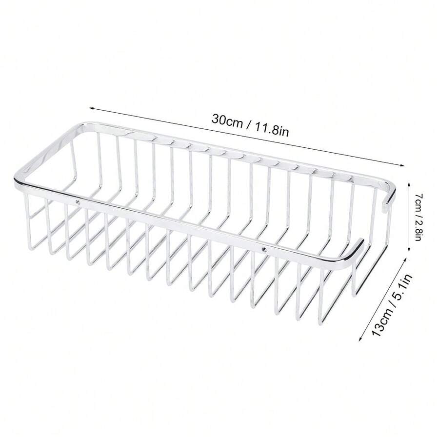 Stainless Steel Wall Mounted Shampoo Conditioner Holder Storage Basket