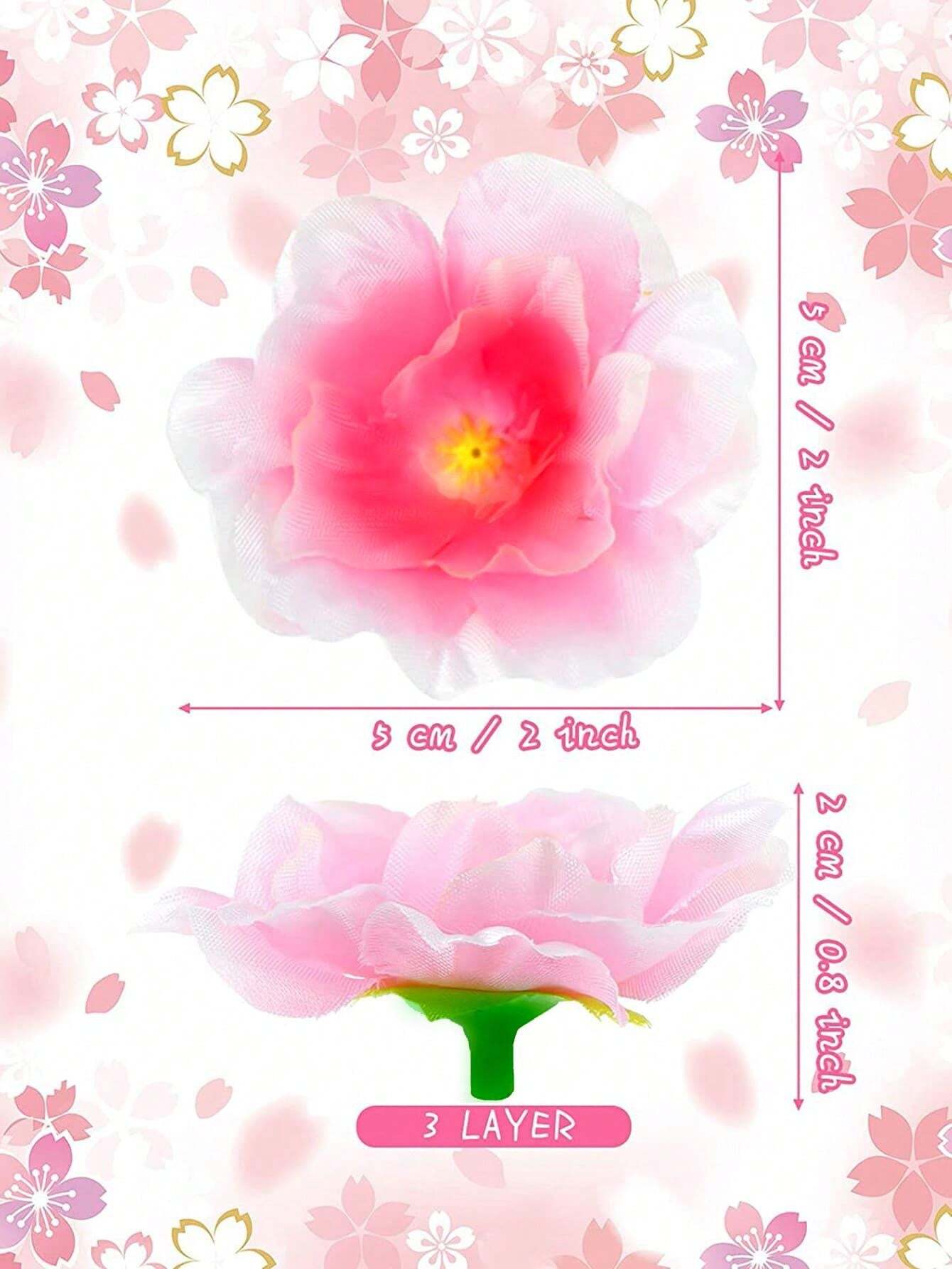 20 Pcs Cherry Blossom Petals Artificial Cherry Blossom Fake Cherry