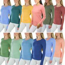 Women's Single Or Multi-Pack Of Comfy Long Sleeve Casual Assorted Tee Tops T-Shirts - Single: Randomly Selected - View 4