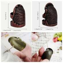 2 Piezas/set Protectores De Dedos De Colores Para La Aguja De Coser Con Banda De Metal Ajustable, Aptos Para Proteger Las Yemas De Los Dedos Mientras Se Cose, Previniendo Que La Aguja Te Pinche. El Tamaño Pequeño (s) Es Para Dedos Con Un Diámetro De 1,3-1,5 Cm, El Tamaño Mediano (m) Es Para Dedos Con Un Diámetro De 1,5-1,8 Cm.