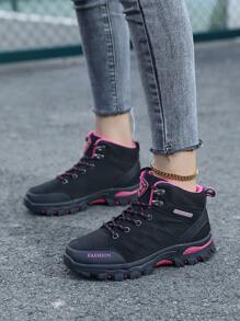 Women's Outdoor Climbing Shoes, Anti-Slip Waterproof Wear-Resistant Mountain Hiking Shoes With Shock Absorption, Suitable For Autumn/Winter