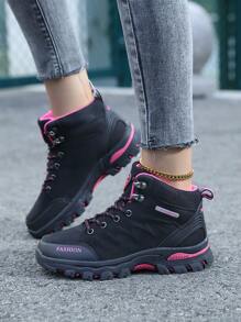 Women's Outdoor Climbing Shoes, Anti-Slip Waterproof Wear-Resistant Mountain Hiking Shoes With Shock Absorption, Suitable For Autumn/Winter
