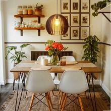 Pendant Ceiling Light Home Decor Countertop American Kitchen Gourmet Area Rustic MDF - 核桃 - 查看 6