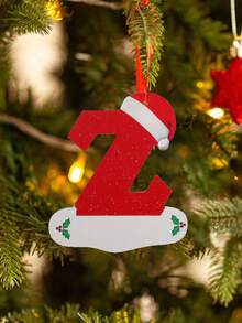 1pc 圣诞字母吊坠，26 个字母圣诞装饰吊坠，DIY 祝福字母吊坠，礼品装饰材料，室内圣诞装饰，节日装饰，家居装饰，新年装饰 - 彩色 - 查看 25