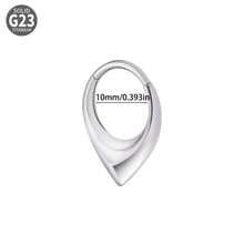 1Pc 16G G23 Titanium Septum Hingle Ring Nose Rings Hoop Septum Clicker Segment Ring Piercing Jewelry Rhombus Water Drop Cartilage Tragus Rook Ear Lobe Piercing Jewelry For Women Men - Three-dimensional Water Drop Nose Ring - View 13