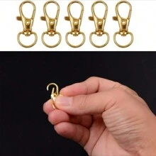 10/100 件锌合金弹簧钥匙扣环、旋转龙虾爪钩、DIY 工艺品五金配件、宠物项圈和钥匙扣制作