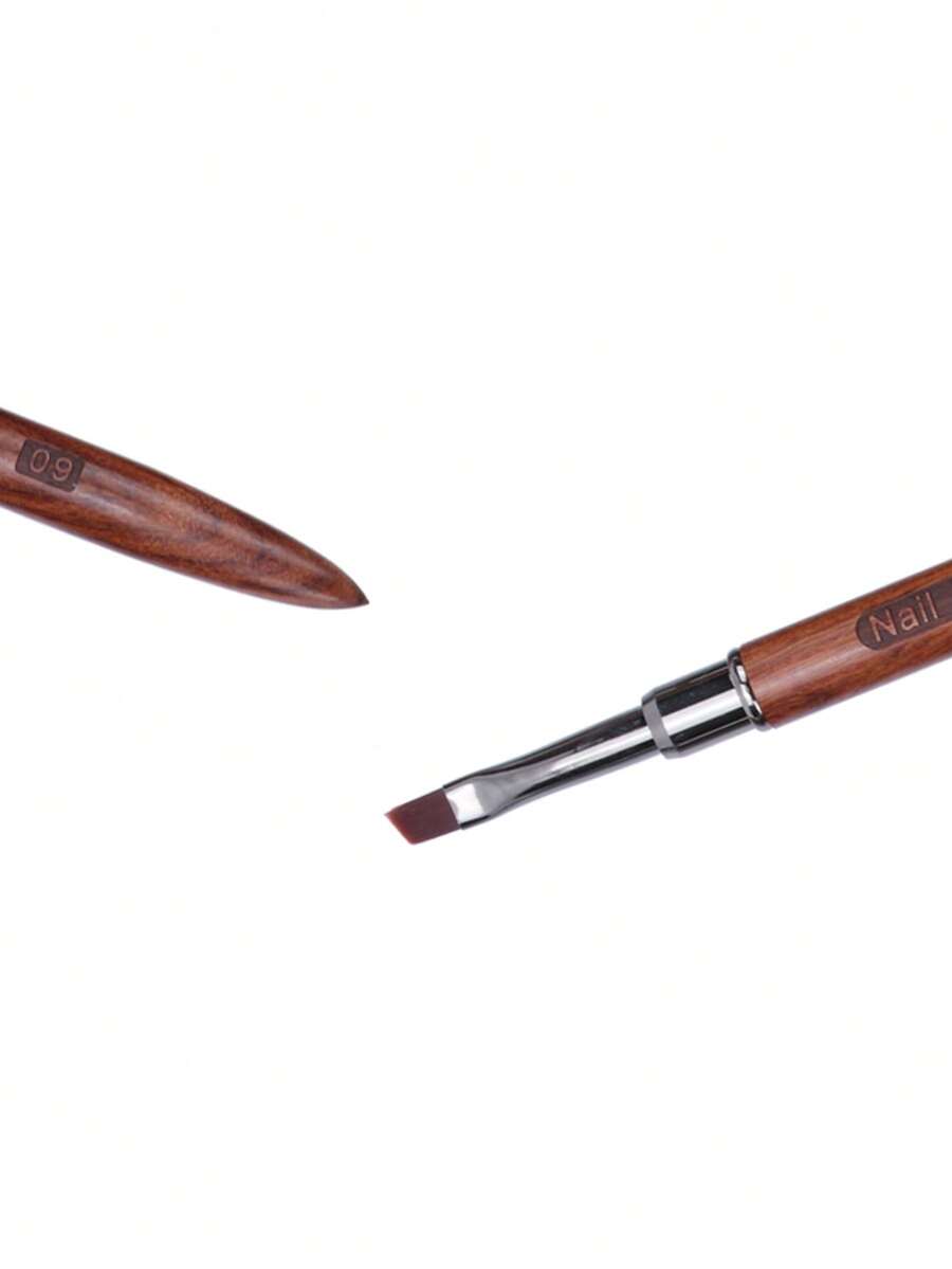 Sandalwood Pole Nail Oblique Light Therapy Pen Painting Brush Set
