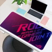 Alfombrilla de ratón grande para juegos de la República de los Gamers (ROG) de ASUS con bordes cosidos con precisión y base de goma antideslizante, alfombrilla de escritorio de ordenador gruesa, alfombrilla de teclado, perfecta para regalos del Día de la Independencia, Halloween, Acción de Gracias y Navidad, vuelta al colegio, alfombrilla de ratón para juegos