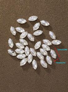 30/60/90 Piezas de cuentas de vidrio con forma de ojo de caballo de 7x15mm, multicolor, para accesorios de garra de coser DIY