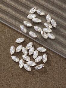 30/60/90 Piezas de cuentas de vidrio con forma de ojo de caballo de 7x15mm, multicolor, para accesorios de garra de coser DIY