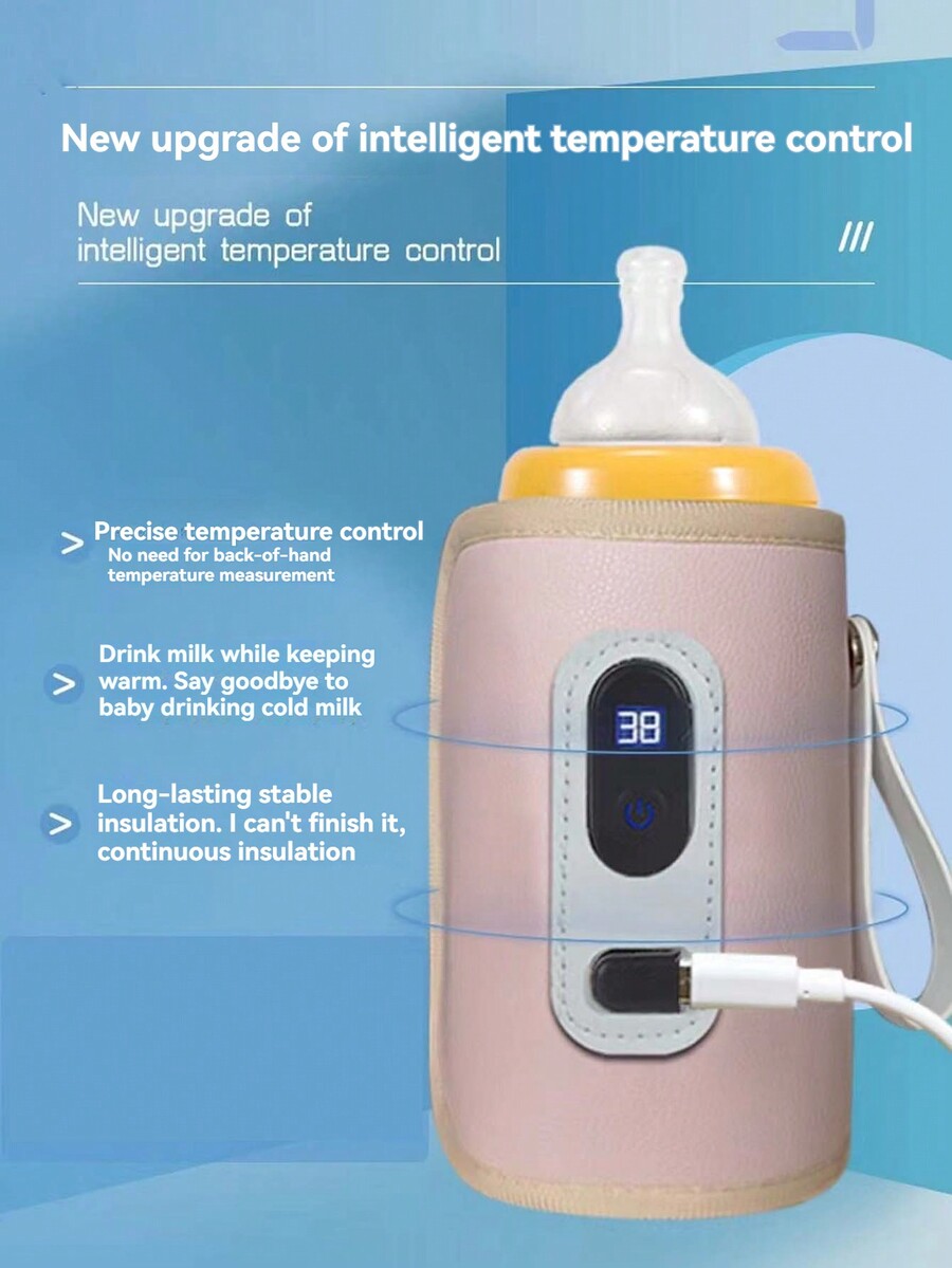 Digital Display USB Powered Portable Bottle Warmer, TypeC Interface