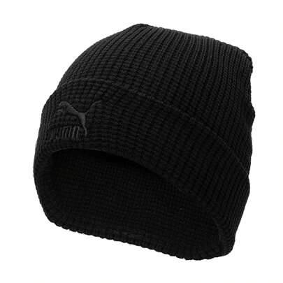 Puma Classics Mid Fit Beanie Men's And Women's Hats Knitted Beanie Beanie Outdoor Warm Couple Wool Hat 025677-01