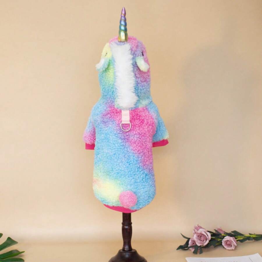 Pet Costume Clothing For Dogs Unicorn Hooded 2Leg Transformation