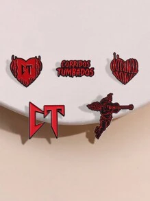 1pc Hat Pin With Baseball Team Logo, Cartoon Personalized Baseball Cap Badge, Alloy Accessories, Great Gift For Friends, Suitable For Men And Women Daily Wear - Burgundy - View 7