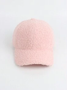 1pc Women's Autumn/Winter Fuzzy Textured Baseball Cap, Adjustable Holiday Style Outdoor Casual Sports Hat, Suitable For Cycling, Sightseeing, Travel, Street, Party