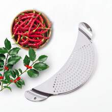1pc/2pcs Stainless Steel Crescent Shaped Strainer, Stainless Steel Cutlery Drainer, Pasta Pot Colander, Oil Separator