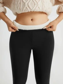 Women's Plus Fleece Thick Sports Pants, Winter Wool Running Pants Colanti