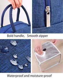 Bolsa de Almuerzo Térmica Bolsa Para Alimentos Portátil Varios Colores 1 pieza - Negro - Ver 7