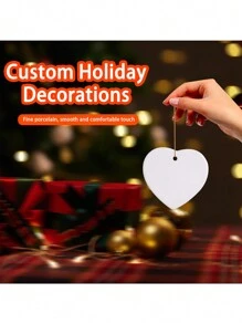 Customize Your Photo Greetings Exclusive Personalized Heart Shaped Ceramic Ornaments Custom Christmas Decorations With Photos And Names Perfect Holiday Gifts And Keepsakes To Enhance The Holiday Spirit And Create Precious Memories Birthday Graduation