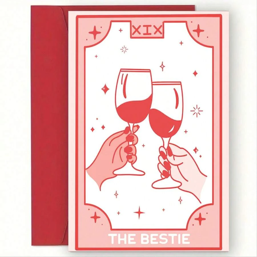 1pc Unique Tarot Friendship Card, Suitable For Gifting To Best Friend